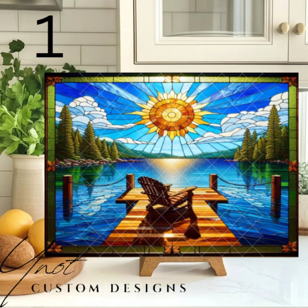 11x8 Lakeside Glass Cutting Board